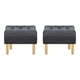 thumbnail image 1 of Set Pouf Wood 1c Felpa 05 Gris, 1 of 5