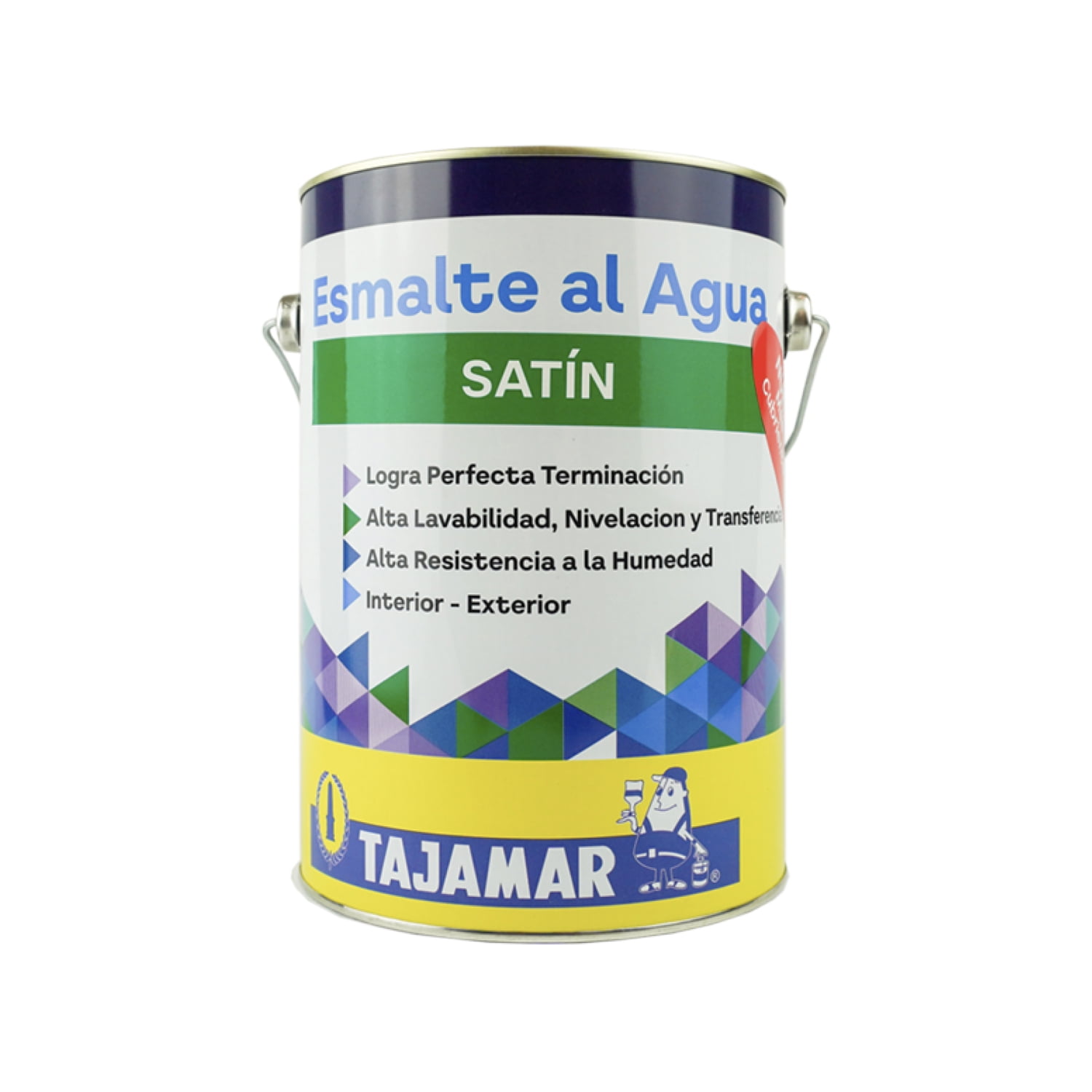 Esmalte Al Agua Satín Blanco Pinturas Tajamar Galón