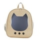 thumbnail image 4 of Mochila Transportadora Para Gatos Ventilada Grande Aprobada Por Aerolíneas Caminar Senderismo Caqui, 4 of 5