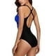 thumbnail image 3 of Trajes de baño de una pieza con control de abdomen para mujer, trajes de baño acolchados con cruz frontal, 3 of 5