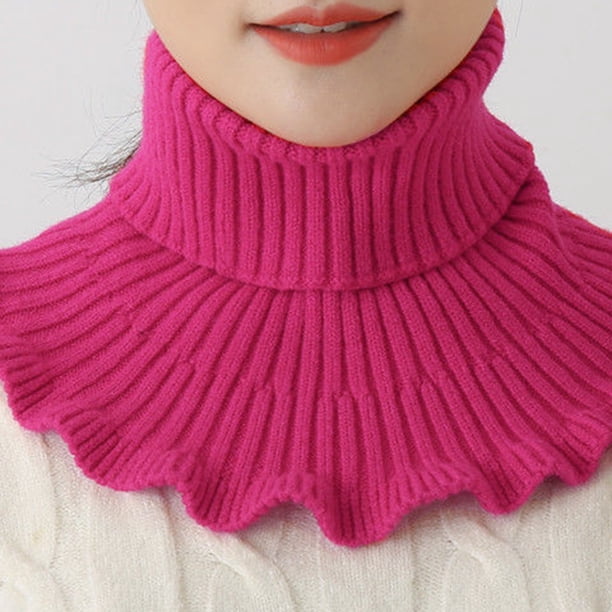 Stylish Hand-Knitted High Collar Detachable Dickey Collar for Women - Turtleneck Look!