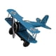 thumbnail image 3 of Modelo De Avión Vintage, Decoración Retro Del Hogar, Biplano De Metal Para Decoración De Estante De Oficina, Azul, 3 of 5