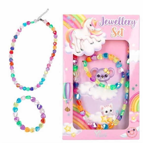 Set De Joyas Con Colorido Collar Y Pulsera Ylvi