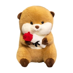 Bothyi - Capibara De Peluche Con Rosa, Juguete De Capibara Relleno Para Familia, Niñas, Niños