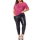 thumbnail image 2 of Agnes Orinda Conjuntos de Halloween para Mujeres Tallas Grandes Escuela Colegio Estrella Plateada Club Malla Transparente Blusas de Moda Cortas 4X Rosa Fucsia, 2 of 6