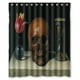 thumbnail image 1 of Cortina de ducha con diseño de bodegón con calavera y ganchos, tamaño 60 x 72 pulgadas, 1 of 3