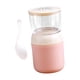 thumbnail image 4 of Lunch Pot Contenedor De Yogur Contenedor De Alimentos Aislado 2 Niveles Para Frutas Leche Rosa, 4 of 5