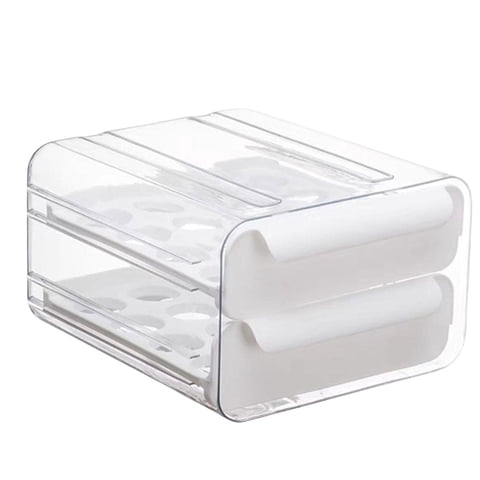 Bothyi - Contenedor De Almacenamiento De Huevos Transparente Con Asa Caja De Almacenamiento De Huevos Frescos Para Encimera Blanco