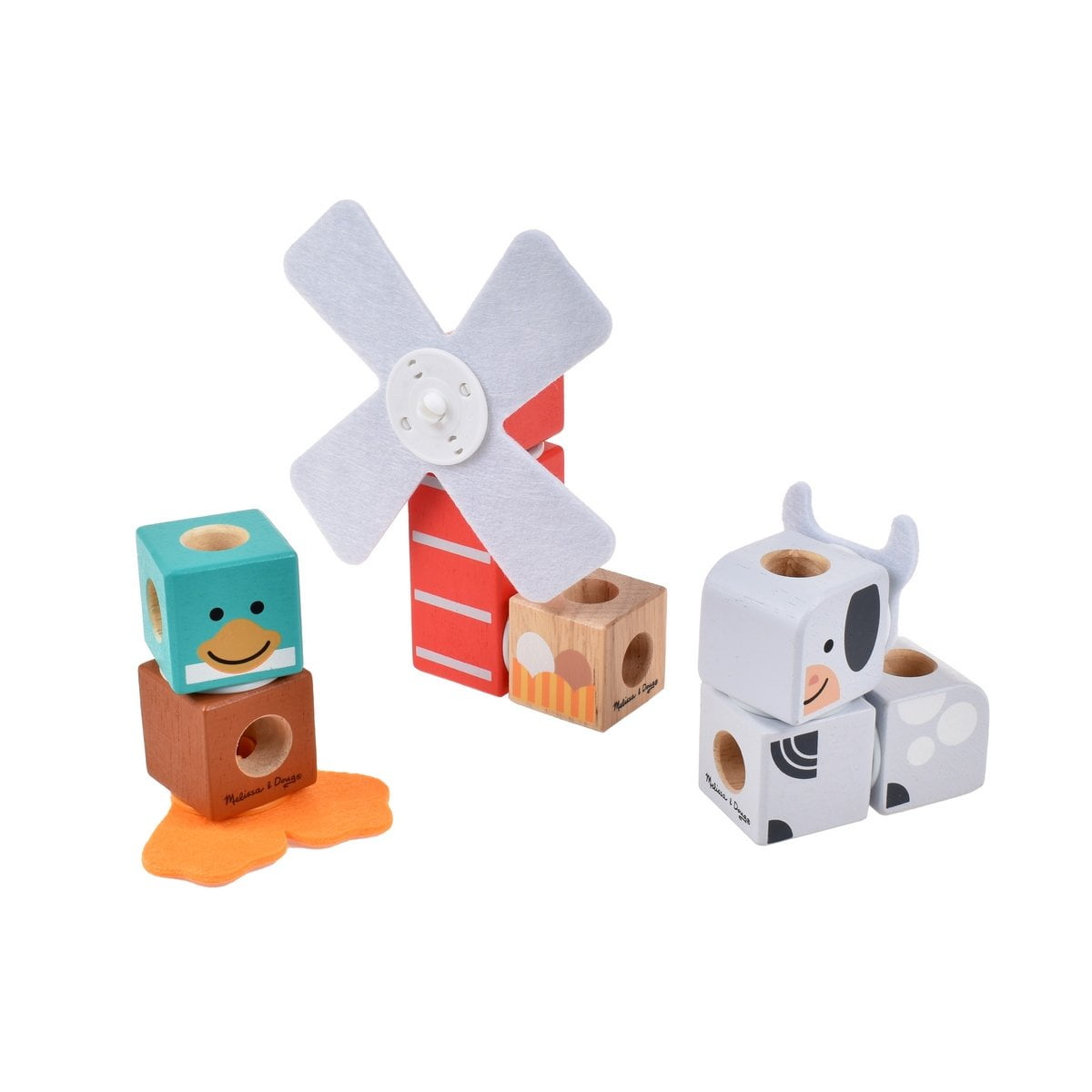 Melissa & Doug - Set De Bloques Animales De La Granja Melissa And Doug