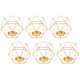 thumbnail image 2 of 6Pcs 3D Geometric Candelero de la boda Votive Candel Tealight Holder Golden, 2 of 6
