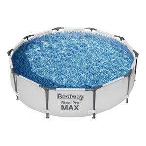 Piscina Bestway Redonda Steel Pro Max Con Filtro 3.05Mx76Cm Gris Tamano Unico