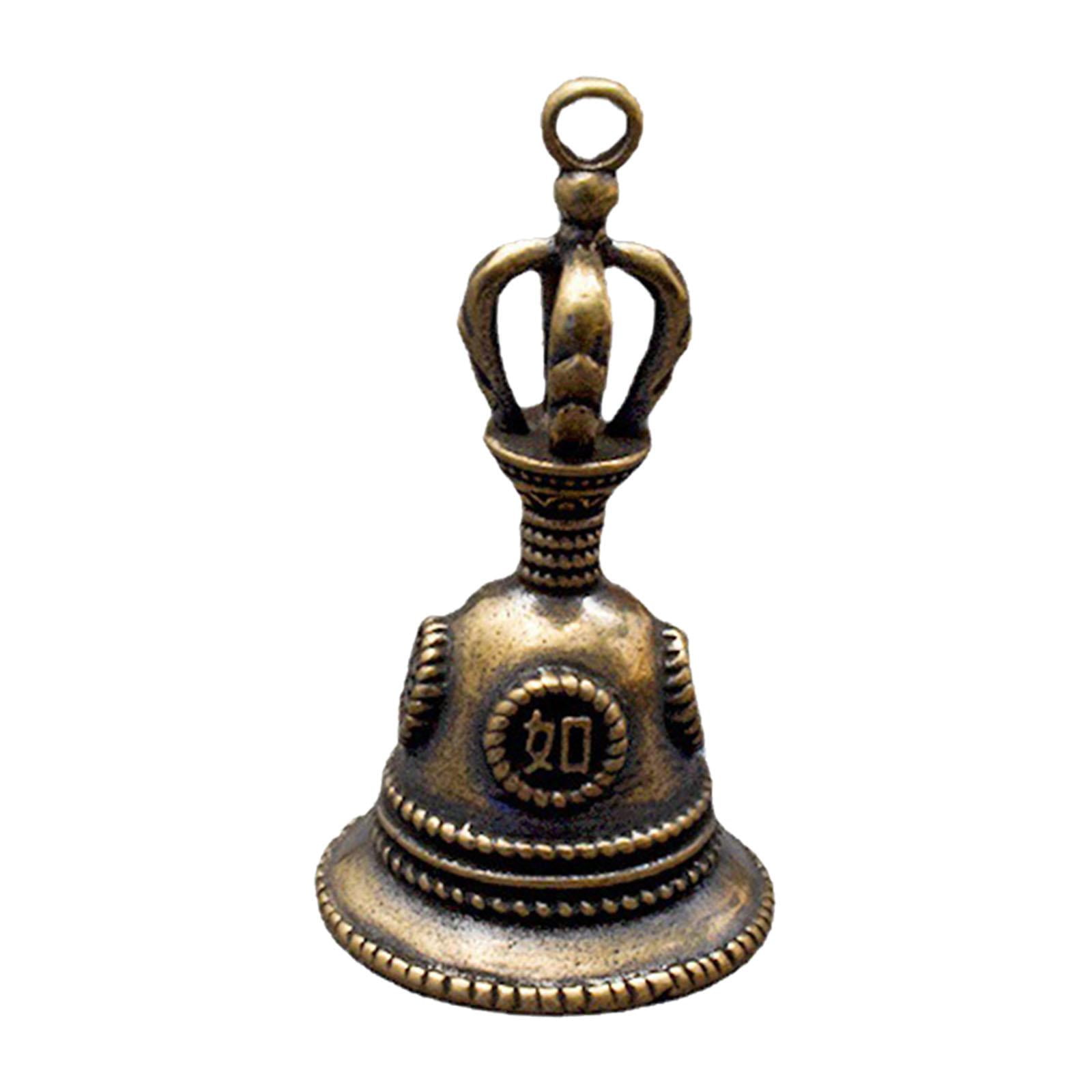 Magideal - Campanas De Viento Campana Vintage Bronce Jingly Bell Bendición Colgante Feng Shui Campana Para Patio Puerta Delantera Jardín Inauguración De La Casa