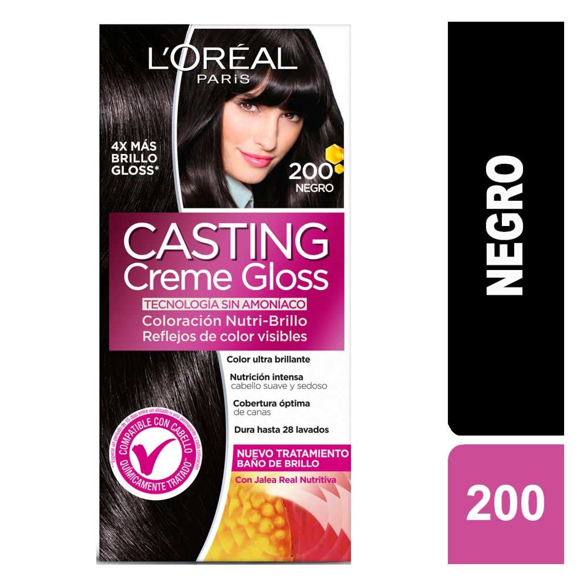 Coloración Casting Cabello Creme Gloss Negro 200