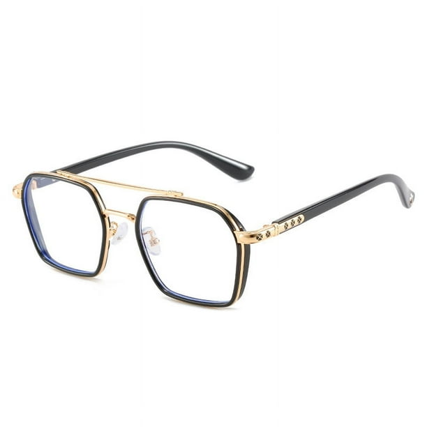 Trendy Blue Ray Cut Full Rim Eyeglasses for Men and Women - Square Spectacle Frame for Fashionable Style