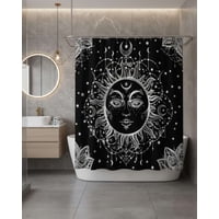 Mylhogar - Cortina De Baño Tela Género + Forro Impermeable