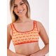 thumbnail image 1 of Top de Bikini Daikiri Mujer Deportivo Ajustable Flores Naranjo Rojo Protección UV50+, 1 of 3