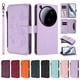 thumbnail image 3 of Funda Cartera Mariposa para [Xiaomi 15 Ultra] con Soporte y Cremallera Morado claro, 3 of 6