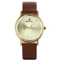 Westar - Reloj Profile Correa De Cuero Esfera Champagne Claro Cuarzo 50221Gpn122 Para Hombre