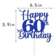 thumbnail image 3 of Decoración para tartas Kaoenla con purpurina para celebrar 60 cumpleaños, 60 años, azul, 3 of 8