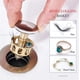 thumbnail image 4 of Filtro de desagüe universal para lavabo, tapón de desagüe emergente para lavabo de baño con cesta, colador para cocina y baño., 4 of 5