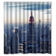 thumbnail image 1 of Cortina de ducha con diseño del horizonte de la ciudad de Nueva York, juego de cortinas de baño con ganchos, tamaño 66 x 72 pulgadas, 1 of 3
