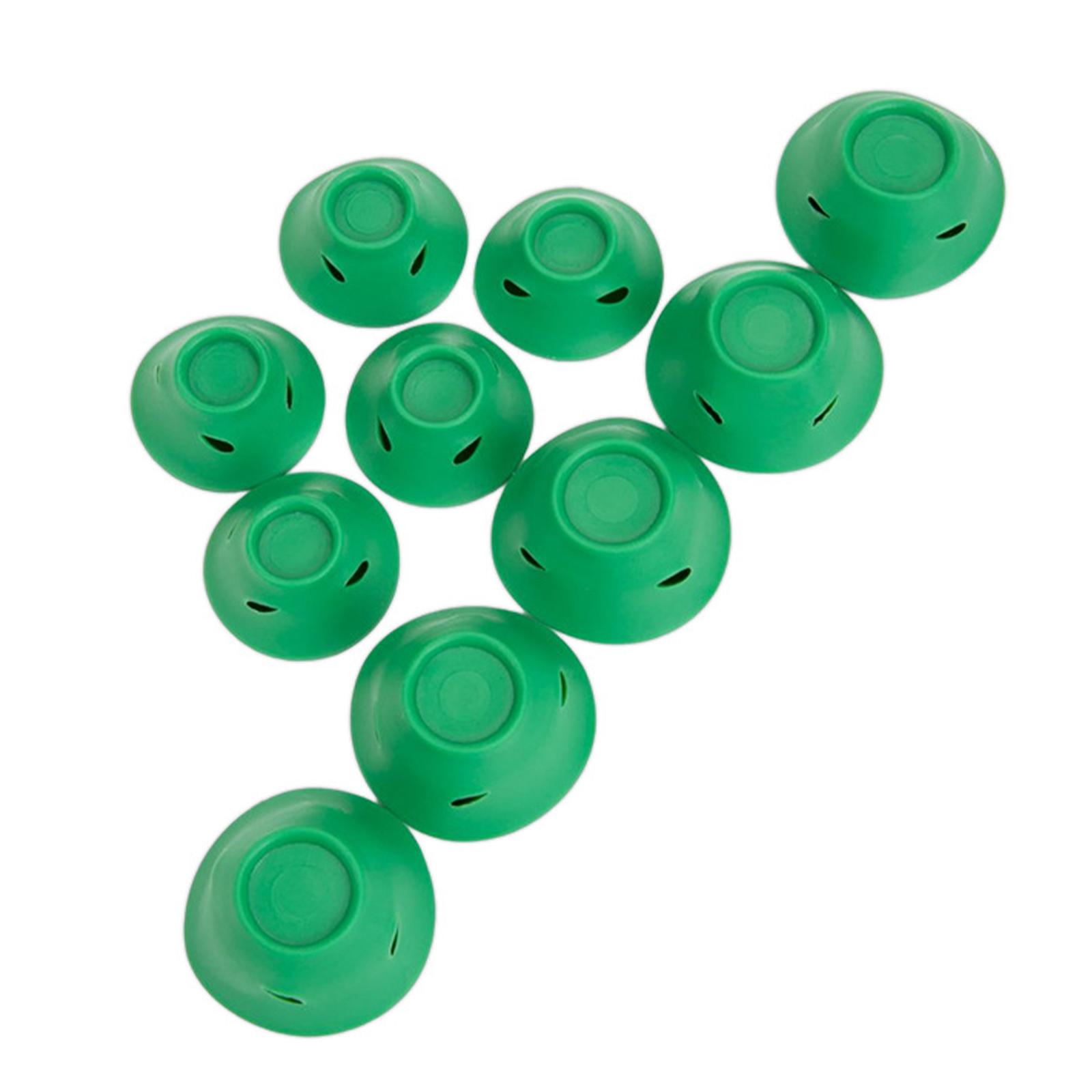 Magideal - 10 Piezas De Rodillos De Silicona Para El Cabello, Regalo Profesional, Bricolaje, Peinados, Varillas Para Rizar, Diadema, Salón Portátil, Herramientas Verde
