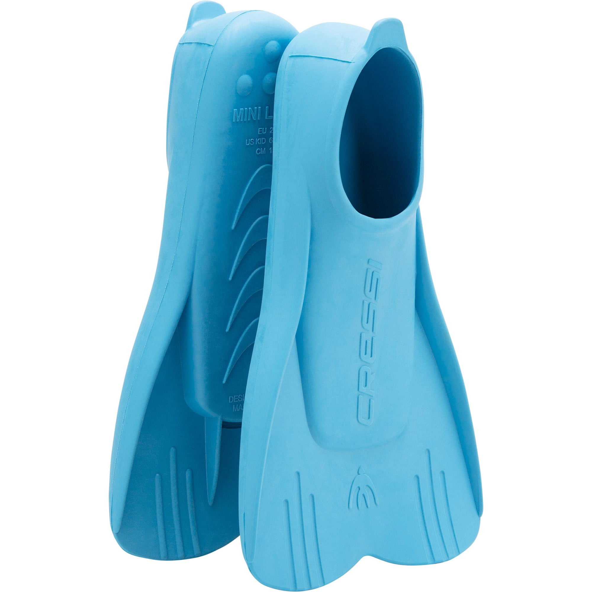 Aletas De Natación Cressi Mini Light Azure Para Niños De 1 Año O Más