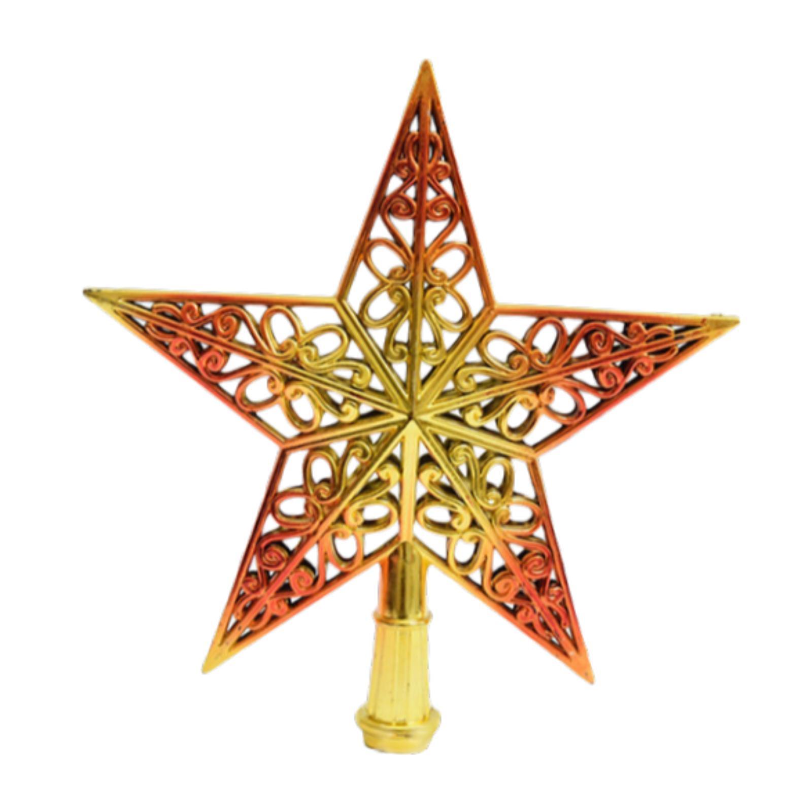 Magideal - Adorno Para De Navidad, Diseño Hueco De Regalo, Decoración Navideña Creativa, Adorno De Estrella Para Decoración Navideña, Oficina, Hogar, , Rojo Oro Rojo