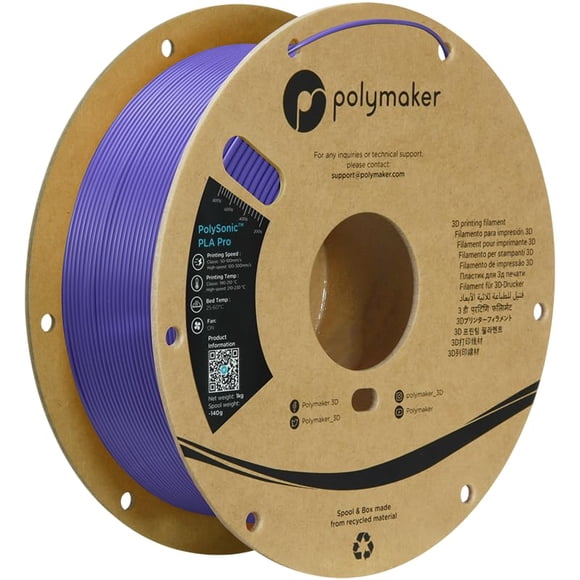 Filamento de impresión 3D POLYMAKER High Speed PLA Pro Purple 1.75 mm