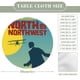 thumbnail image 2 of Con la muerte en los talones-theme Fitted Round Tablecloths Elastic Edged Table Covers Waterproof Table Cloth for Kitchen Holiday Party Tables Decor 150cm, 2 of 6