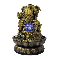 Magideal - Fuente De Agua Para Interiores Meditación Zen Feng Shui Adornos Relajación Relajante Cascada Estatua Para Interiores Decoración Para Hogar