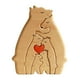 thumbnail image 4 of Familia de rompecabezas de arte familiar de osos de madera, rompecabezas de osos de madera, linda decoración de madera para regalos de cumpleaños para 6 osos, 4 of 5