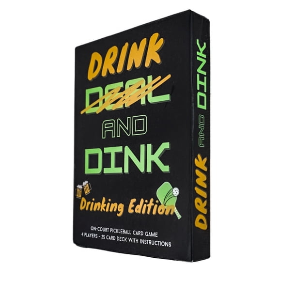 Juego de cartas de pickleball Drink & Dink: 25 cartas de desafío