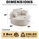 thumbnail image 1 of 55''L Chenille Foam Single Swivel Chair, Fluffy Modern Sleeper, 360 Degree Swivel Chair for Living Room, Bedroom, Lounge and Projection Room, 1 of 3