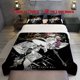 thumbnail image 1 of 3pcs Skirt Swordsman Anime Character Theme Print Three Piece Bedding Set Soft Quilt Cover And Two Pillowcases, 1 of 5