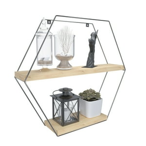 Vekka Home - Repisa Hexagonal Pino Black