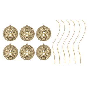 Magideal - 6 Piezas De Adornos De Bolas De Navidad Transparentes, Decoraciones De Navidad Inastillables, Bolas Decorativas Colgantes, Juego De Adornos Para Dorado