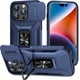 thumbnail image 1 of Funda Armada para iPhone 15 Pro Max con Tapa Deslizante y Soporte Magnético Giratorio Azul, 1 of 5