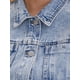 thumbnail image 5 of Chaleco de mezclilla para mujer con botones, chaqueta lavada con diamantes de imitación sin mangas, chaqueta de jean XL azul claro, 5 of 6