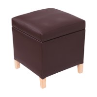Máxima Design - Pouf Baúl Rucato Pu Café 46X46X50 Cm