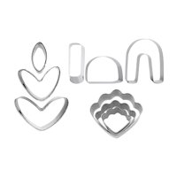 Magideal - Juego De Cortadores De Arcilla Polimérica 9X, Cortador De Pendientes De Arcilla Artesanal, Accesorios De Pendientes De Acero Inoxidable, Juego De Herr