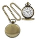 thumbnail image 1 of Reloj de bolsillo Alwesam Bronze de cuarzo liso con cadena de 37 cm, 1 of 7