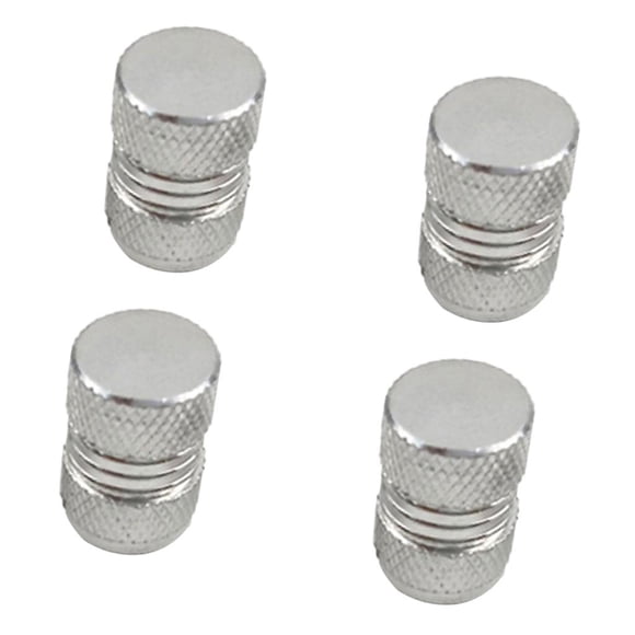 El neumático de aluminio 4pieces / la válvula del borde / la cubierta portuaria del aire de la rueda cae el casquillo de la plata del carro