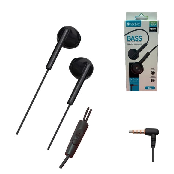 Audifonos manos libres con cable y conector lateral 3.5mm
