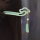 thumbnail image 1 of Vintage Chinese Style Cheongsam Hair Accessories: Handmade Hanfu Acetate Hairpin with Jade Flower Tassel, 1 of 5