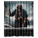 thumbnail image 1 of Cortina de ducha con diseño de El Hobbit, juego de cortinas de baño con ganchos, tamaño 60 x 72 pulgadas, 1 of 3