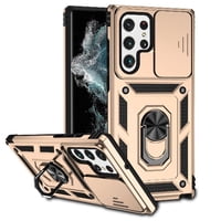 Estuche Gangxun Para Samsung Galaxy S22 Ultra, Soporte Giratorio 360°, Estilo Mecánico Y Magnético