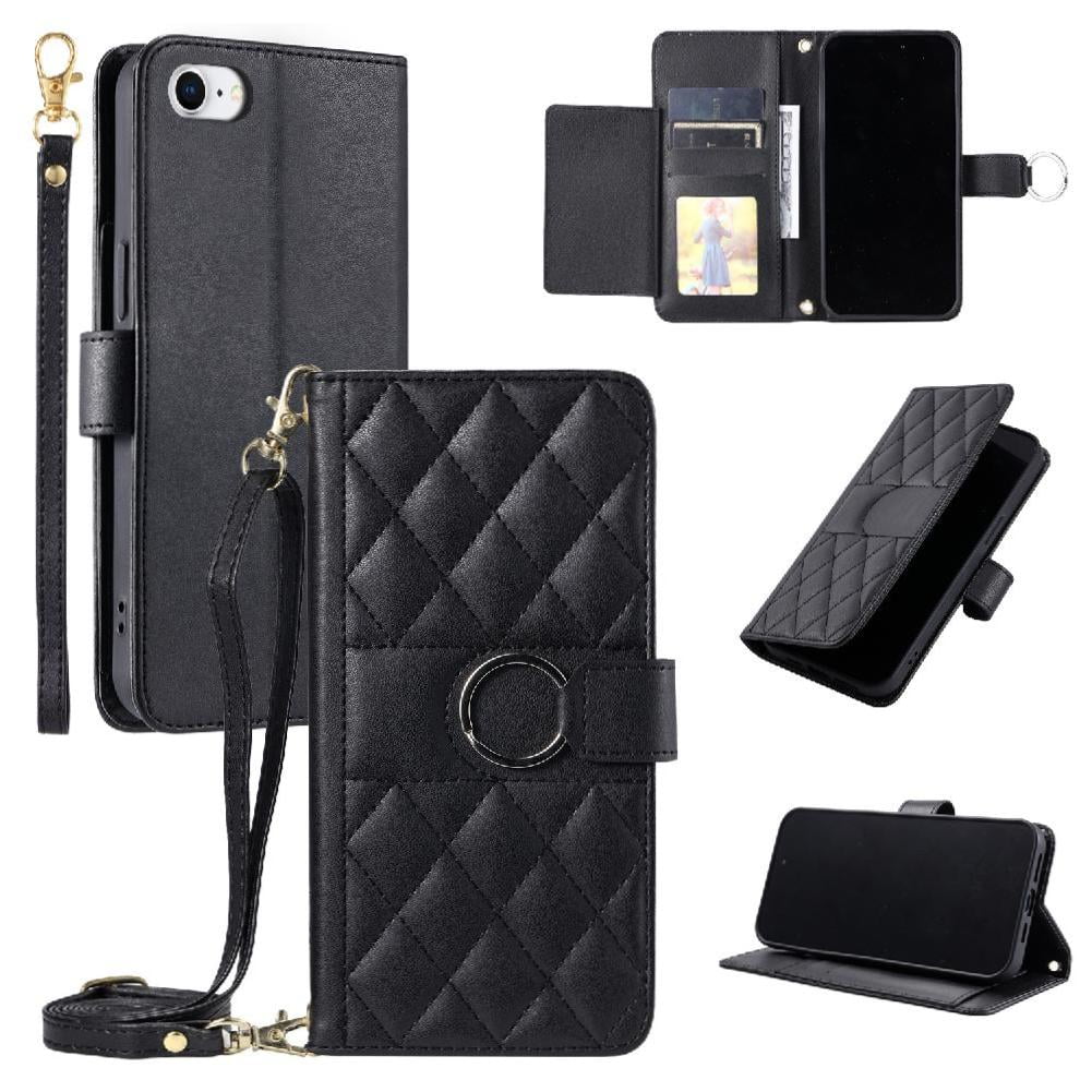 Funda Tipo Billetera Foxdock Para Iphone 7 – Tapa Abatible Con Correa Para Mujer