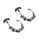 thumbnail image 2 of Unisex Hip Hop Cuerno Garra Punk Sólido 316L Acero Inoxidable Pendiente Plata, 2 of 3