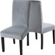 thumbnail image 1 of Xiao Hua Funda de terciopelo para silla - 2 piezas, talla única, elástica, para sillas, de tela de terciopelo, para restaurantes, lavable a máquina, funda protectora para muebles, color gris., 1 of 3